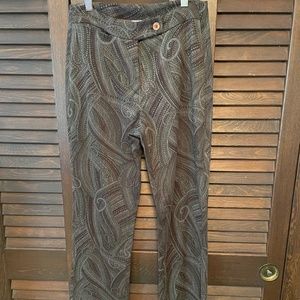 Vintage Signe Paris Paisley Patterned Pants
